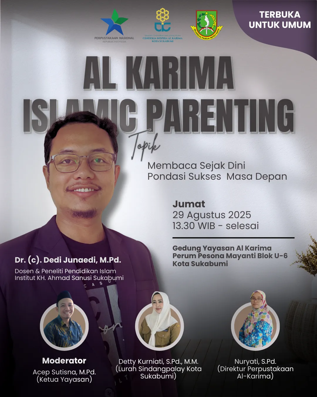 Poster Al Karima Islamic Parenting - Desain Grafis PahamWeb